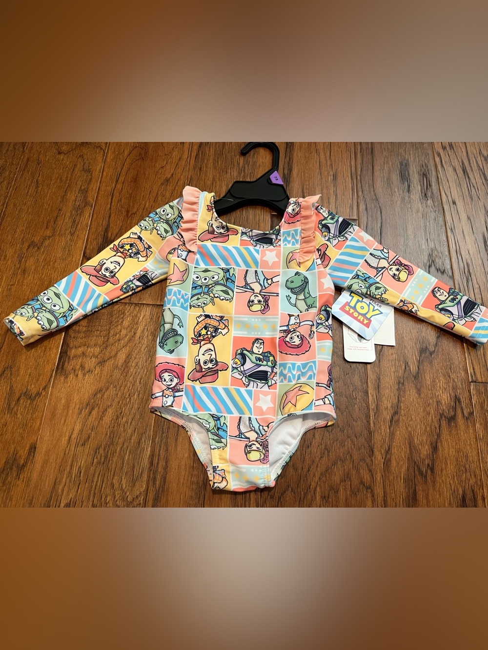 NWT Disney Toy Story Infant Toddler Rash Guard Swimsuit